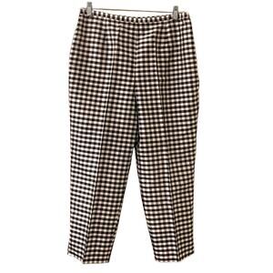 Valerie by Valerie Stevens Woman Black and White Silk Gingham Pants, Size 16W